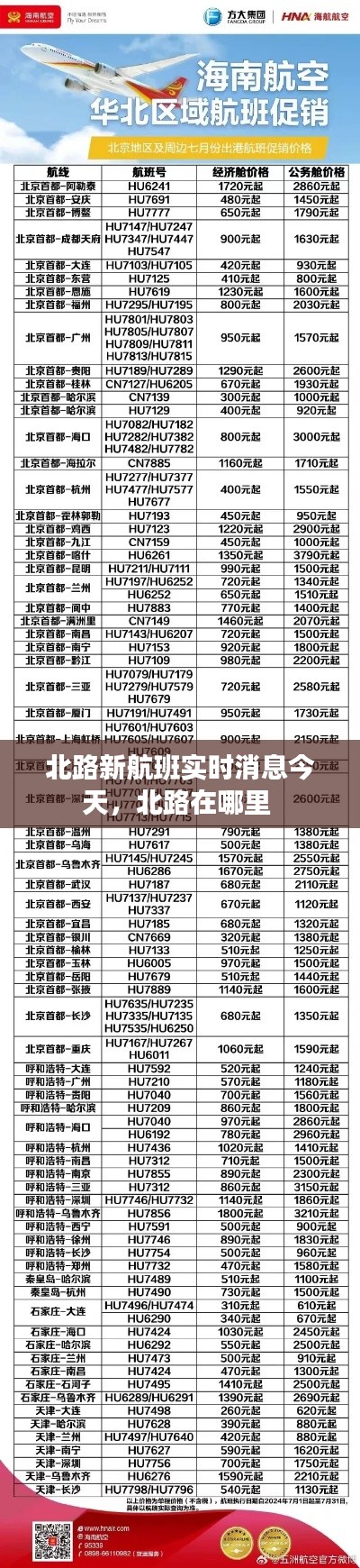 北路新航班實(shí)時(shí)消息今天，北路在哪里 