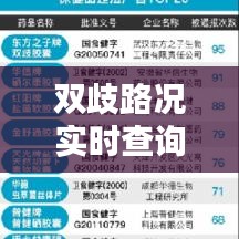 雙歧路況實(shí)時(shí)查詢，雙歧藥業(yè)在哪兒 