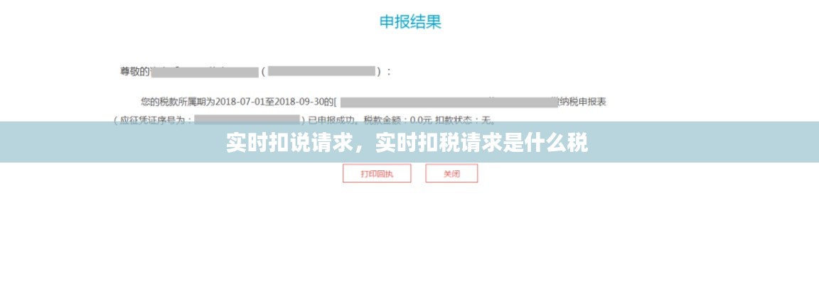 實(shí)時(shí)扣說請求，實(shí)時(shí)扣稅請求是什么稅 