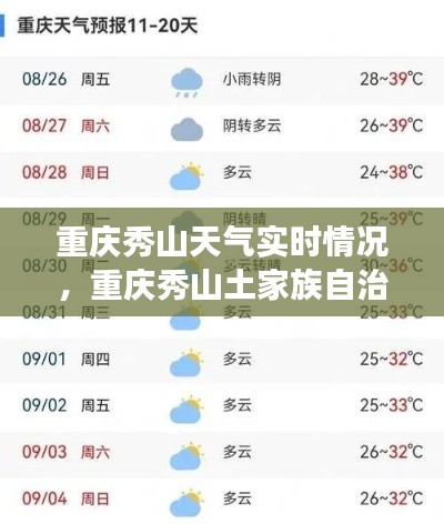 重慶秀山天氣實(shí)時(shí)情況，重慶秀山土家族自治縣天氣預(yù)報(bào) 