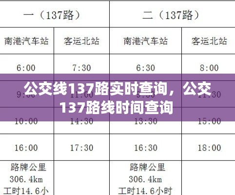 公交線137路實(shí)時(shí)查詢，公交137路線時(shí)間查詢 