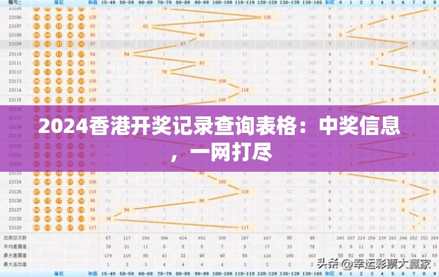 2024香港開獎記錄查詢表格：中獎信息，一網(wǎng)打盡