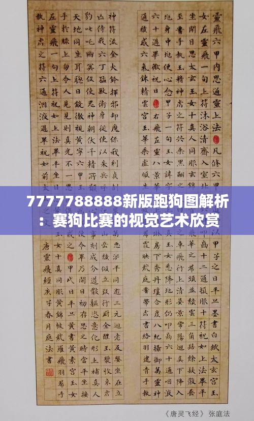 7777788888新版跑狗圖解析：賽狗比賽的視覺藝術(shù)欣賞