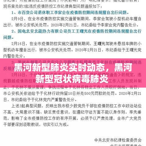 黑河新型肺炎實時動態(tài)，黑河新型冠狀病毒肺炎 