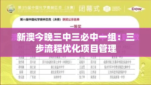 新澳今晚三中三必中一組：三步流程優(yōu)化項目管理
