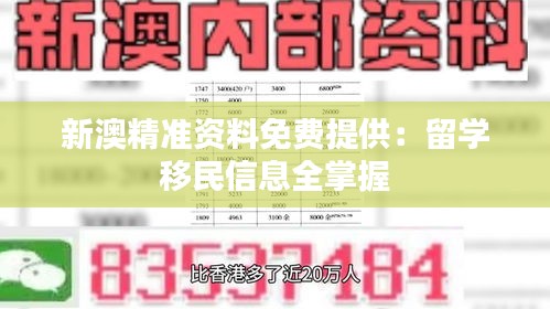 新澳精準資料免費提供：留學移民信息全掌握