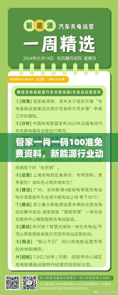 管家一肖一碼100準(zhǔn)免費(fèi)資料，新能源行業(yè)動(dòng)態(tài)