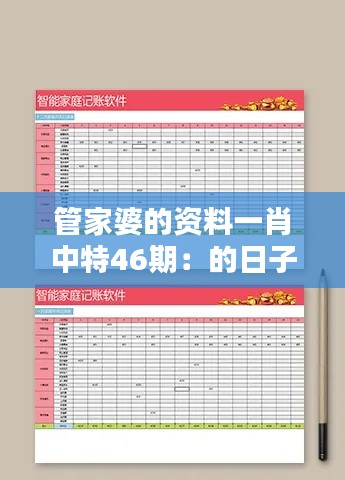 管家婆的資料一肖中特46期：的日子賬本：智能理財新工具