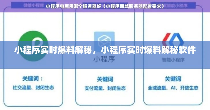 小程序?qū)崟r爆料解秘，小程序?qū)崟r爆料解秘軟件 