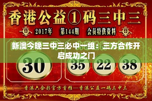 新澳今晚三中三必中一組：三方合作開啟成功之門