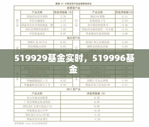519929基金實(shí)時(shí)，519996基金 