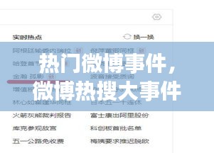 熱門微博事件，微博熱搜大事件 