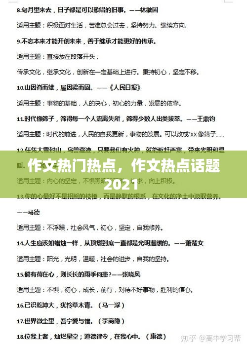作文熱門熱點(diǎn)，作文熱點(diǎn)話題2021 