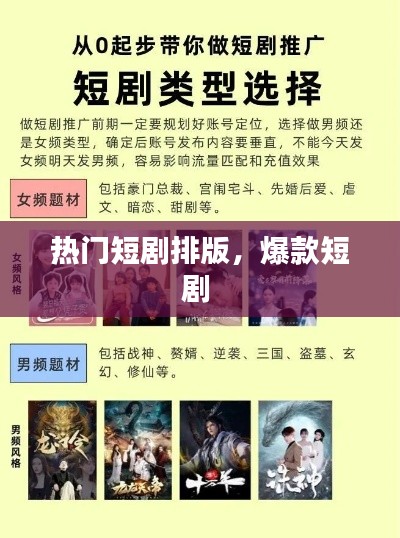 熱門(mén)短劇排版，爆款短劇 
