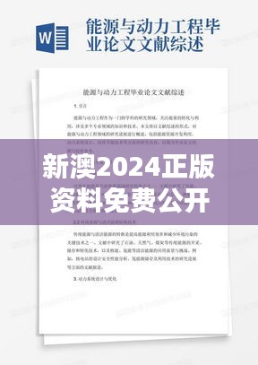 新澳2024正版資料免費(fèi)公開（畢業(yè)論文文獻(xiàn)綜述）