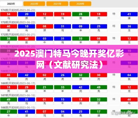 2025澳門特馬今晚開獎(jiǎng)億彩網(wǎng)（文獻(xiàn)研究法）
