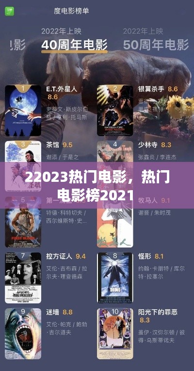 22023熱門電影，熱門電影榜2021 
