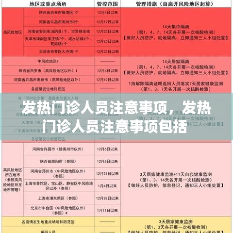 發(fā)熱門診人員注意事項，發(fā)熱門診人員注意事項包括 