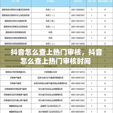 抖音怎么查上熱門審核，抖音怎么查上熱門審核時(shí)間 