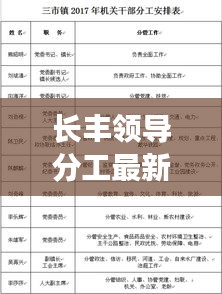 長豐領(lǐng)導(dǎo)分工最新情況表：長豐縣政府最新領(lǐng)導(dǎo)班子 
