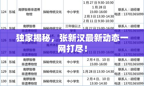 獨(dú)家揭秘，張新漢最新動態(tài)一網(wǎng)打盡！
