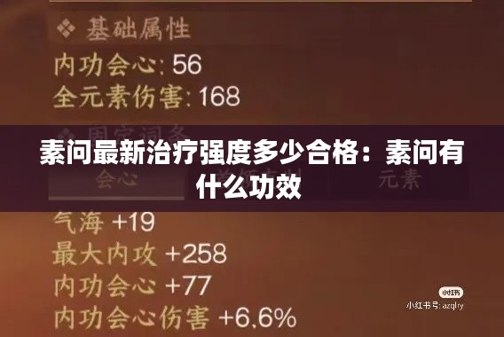 素問最新治療強度多少合格：素問有什么功效 