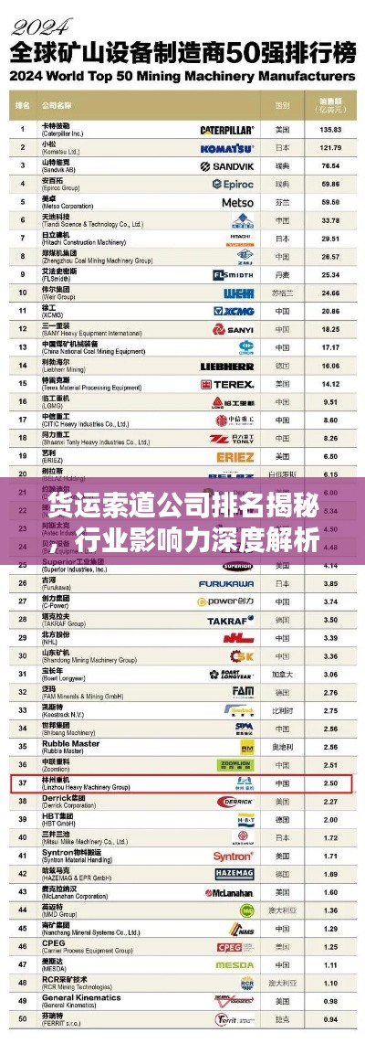 貨運(yùn)索道公司排名揭秘，行業(yè)影響力深度解析