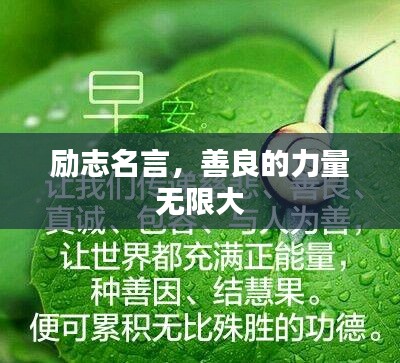 勵志名言，善良的力量無限大