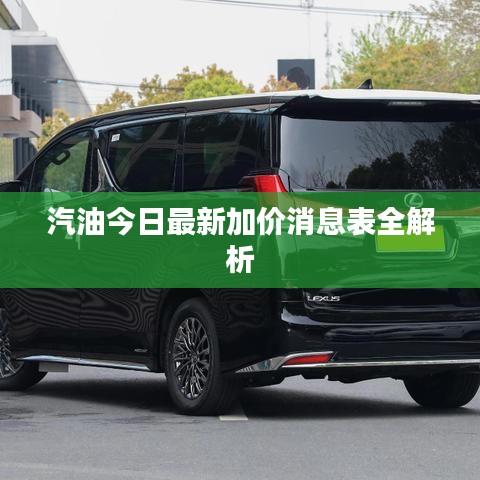 汽油今日最新加價(jià)消息表全解析