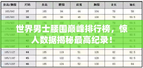 世界男士腰圍巔峰排行榜，驚人數(shù)據(jù)揭秘最高紀(jì)錄！