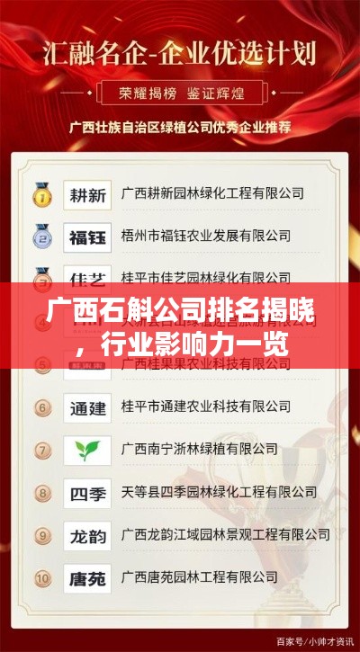 廣西石斛公司排名揭曉，行業(yè)影響力一覽