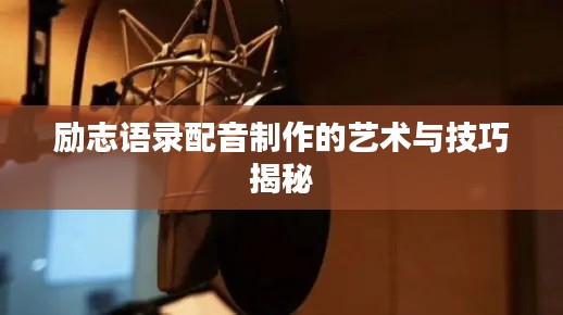 勵志語錄配音制作的藝術與技巧揭秘