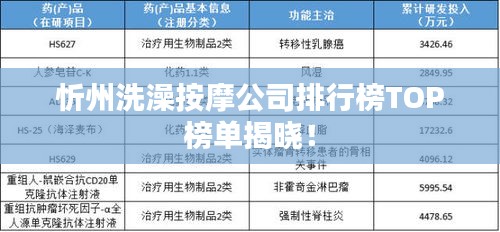 忻州洗澡按摩公司排行榜TOP榜單揭曉！