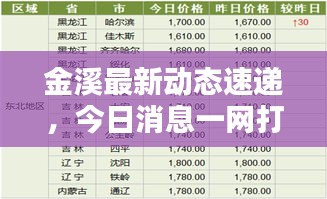 金溪最新動態(tài)速遞，今日消息一網(wǎng)打盡！