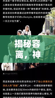 揭秘容離，神秘人物的多面魅力探尋