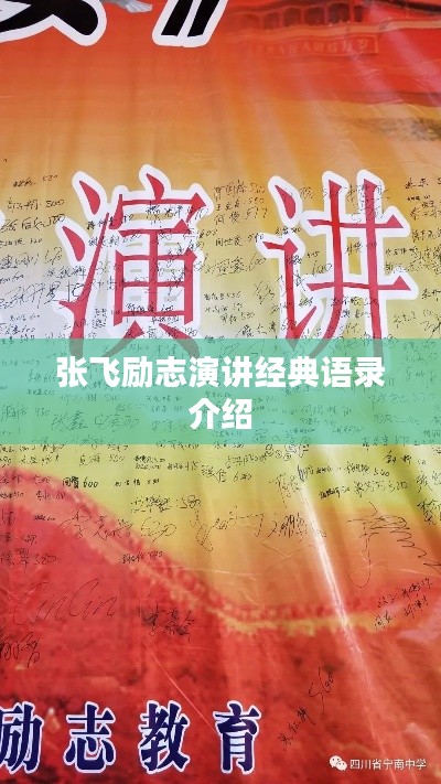 張飛勵志演講經(jīng)典語錄介紹