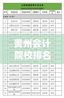 貴州會計(jì)院校排名前十名揭曉，實(shí)力解析與選擇指南