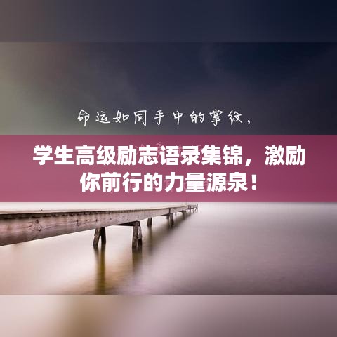 學生高級勵志語錄集錦，激勵你前行的力量源泉！