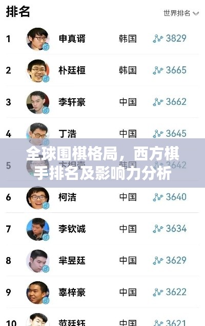 全球圍棋格局，西方棋手排名及影響力分析