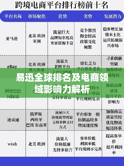 易迅全球排名及電商領(lǐng)域影響力解析