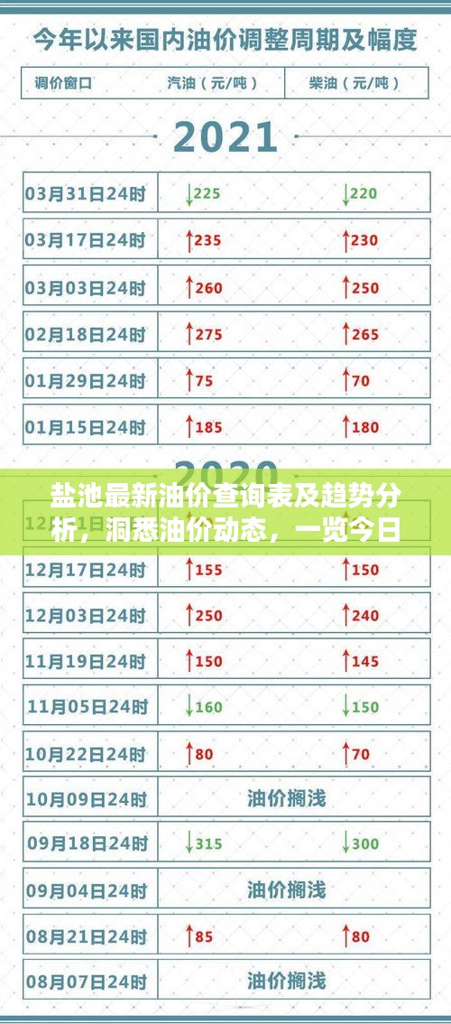 鹽池最新油價(jià)查詢表及趨勢分析，洞悉油價(jià)動(dòng)態(tài)，一覽今日油價(jià)走勢