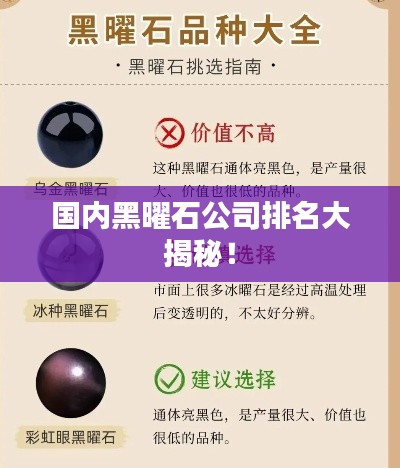 國內(nèi)黑曜石公司排名大揭秘！