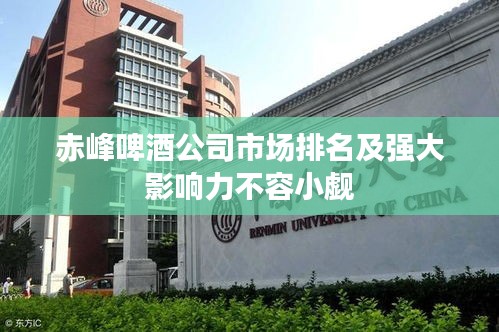 赤峰啤酒公司市場排名及強大影響力不容小覷