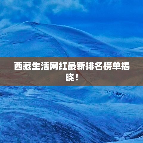 西藏生活網(wǎng)紅最新排名榜單揭曉！