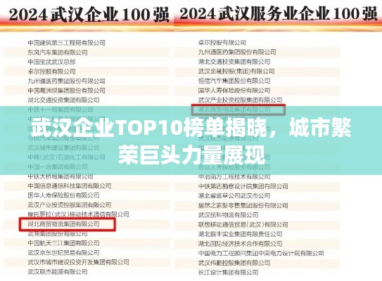 武漢企業(yè)TOP10榜單揭曉，城市繁榮巨頭力量展現(xiàn)