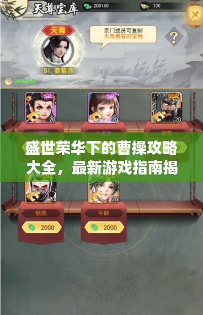 盛世榮華下的曹操攻略大全，最新游戲指南揭秘