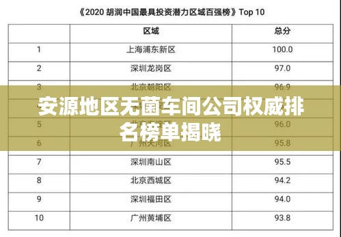 安源地區(qū)無菌車間公司權(quán)威排名榜單揭曉