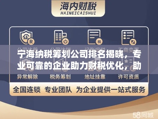 寧海納稅籌劃公司排名揭曉，專業(yè)可靠的企業(yè)助力財稅優(yōu)化，助力企業(yè)發(fā)展重要性揭秘！