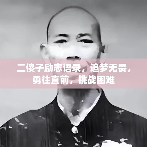 二傻子勵(lì)志語(yǔ)錄，追夢(mèng)無(wú)畏，勇往直前，挑戰(zhàn)困難
