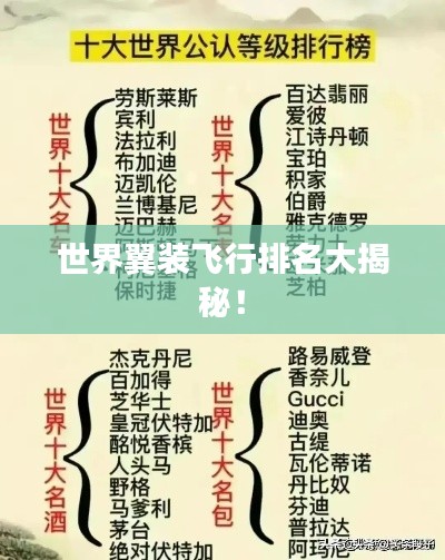 世界翼裝飛行排名大揭秘！